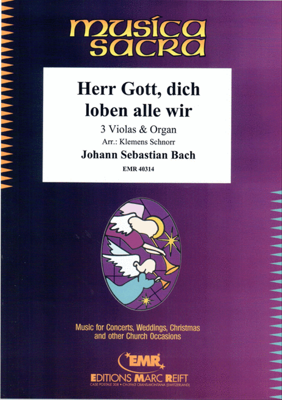 Herr Gott, dich loben alle wir Viola scores gallery preview page 1