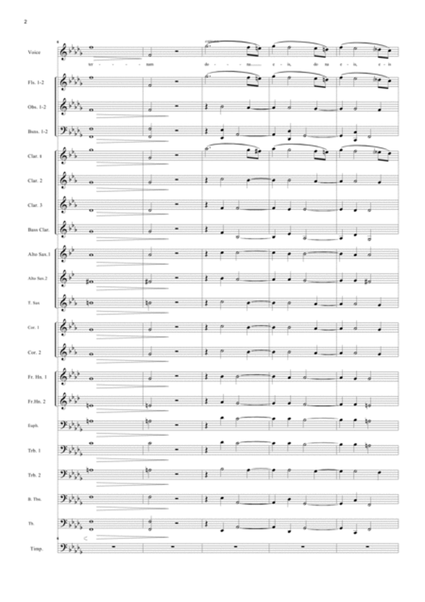 Verdi Requiem (final movement) for soprano voice and concert band