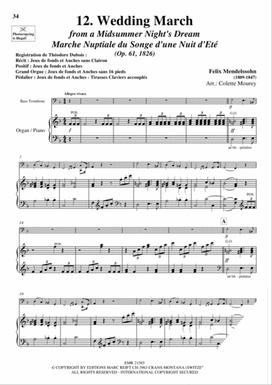 20 Greatest Wedding Solos Trombone scores gallery preview page 14