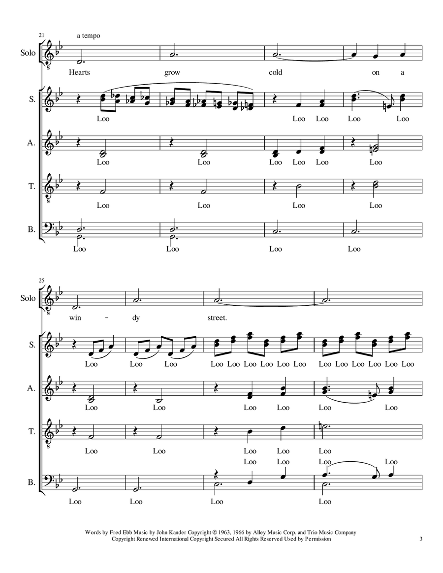 I Don't Care Much 4-Part scores gallery preview page 3