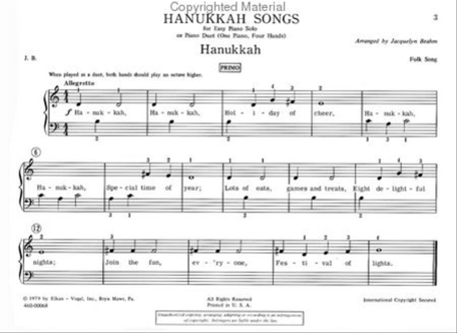 Hanukkah Songs Hanukkah Songs Chamber Music scores gallery preview page 2