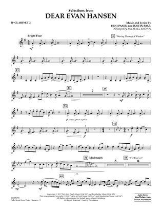Selections from Dear Evan Hansen - Bb Clarinet 2