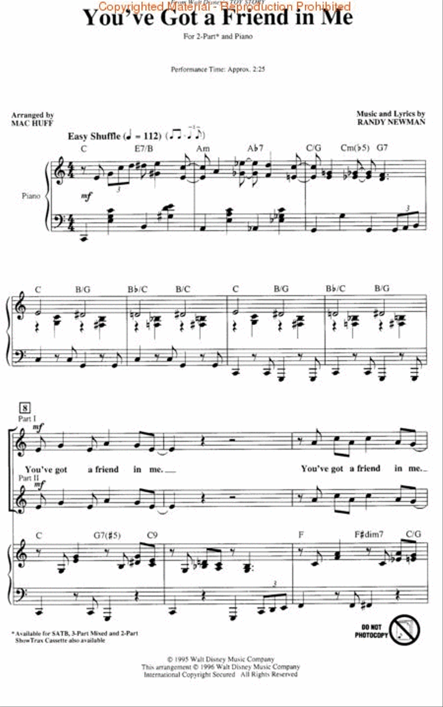 You've Got a Friend in Me 2-Part scores gallery preview page 2