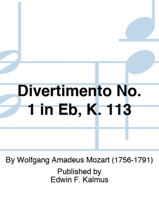 Book cover for Divertimento No. 1 in Eb, K. 113