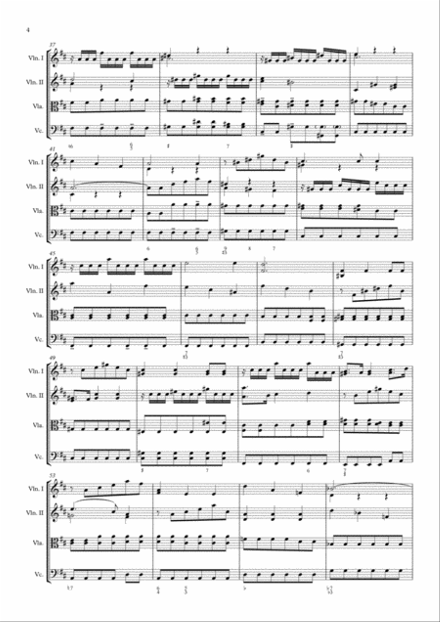 Vivaldi - RV 589, GLORIA - 2. Et In Terra Pax Hominibus, for string quartet String Quartet scores gallery preview page 4
