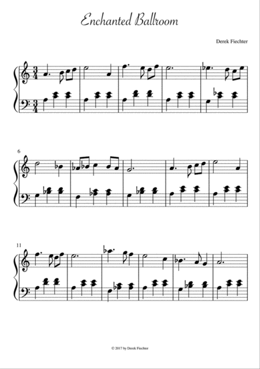 Enchanted Ballroom Enchanted Ballroom Piano Solo scores gallery preview page 1