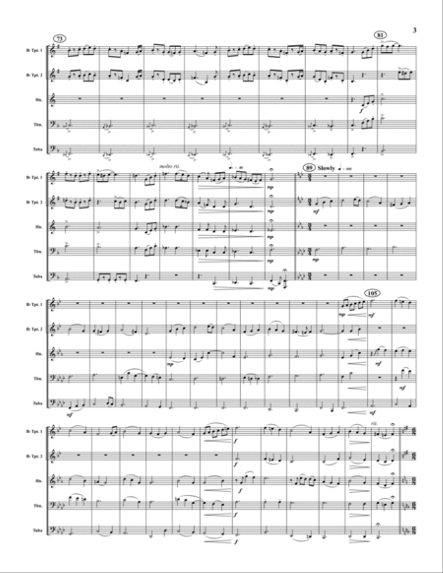 Greensleeves Fantasy Greensleeves Fantasy Brass Quintet scores gallery preview page 3