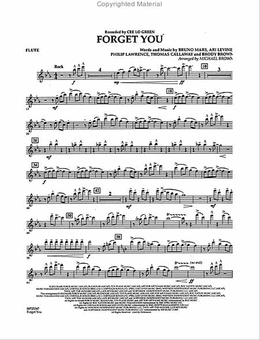Forget You Forget You Concert Band scores gallery preview page 4