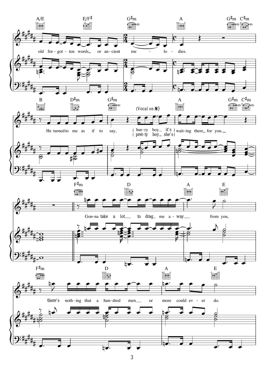Africa Africa Acoustic Guitar scores gallery preview page 3