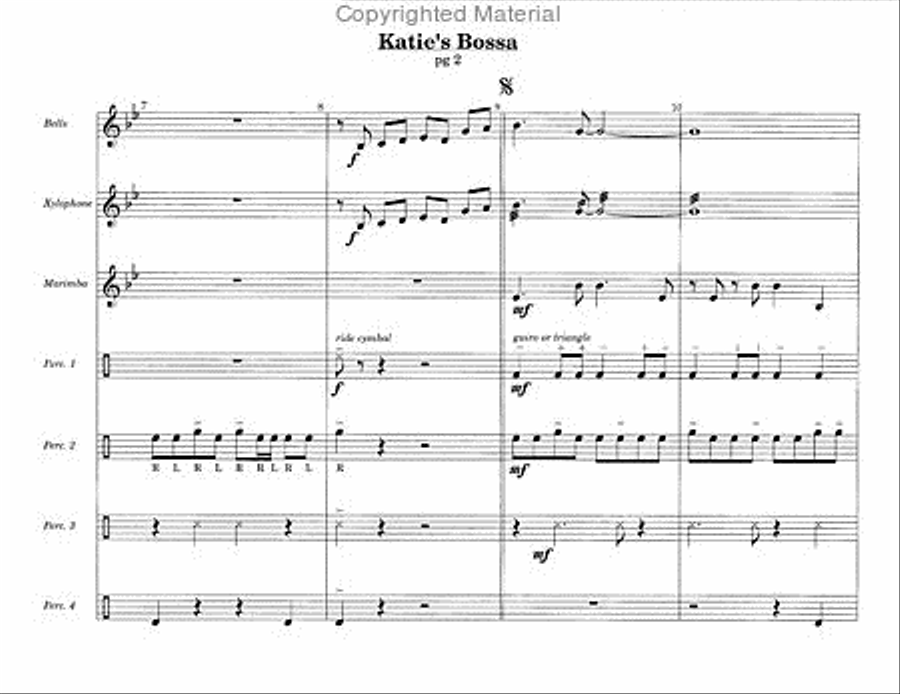Katie's Bossa Katie's Bossa Percussion Ensemble scores gallery preview page 3