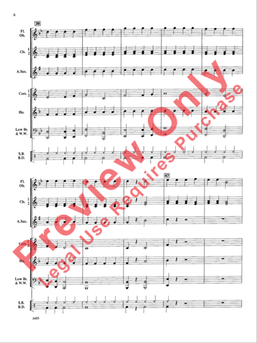 A Christmas Sleigh Ride Concert Band scores gallery preview page 7