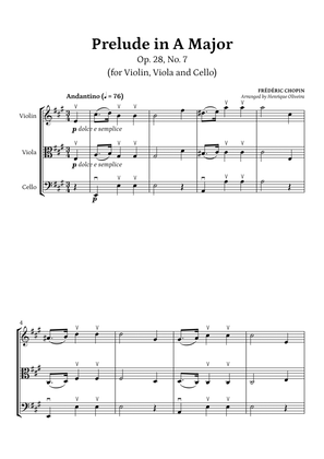 Book cover for Prelude Op. 28, No. 7 (Violin, Viola and Cello) - Frédéric Chopin