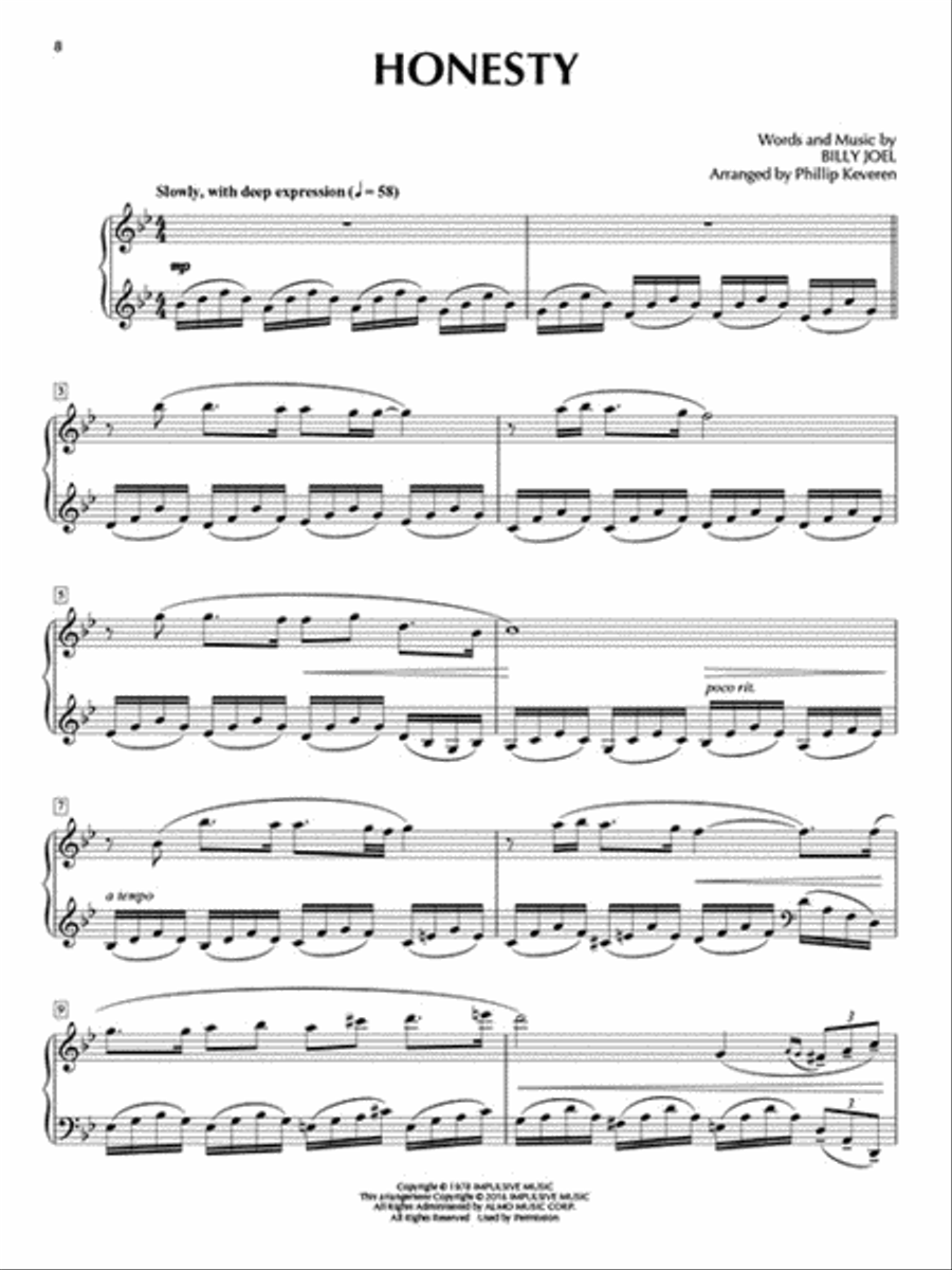 Billy Joel for Classical Piano Piano Solo scores gallery preview page 4