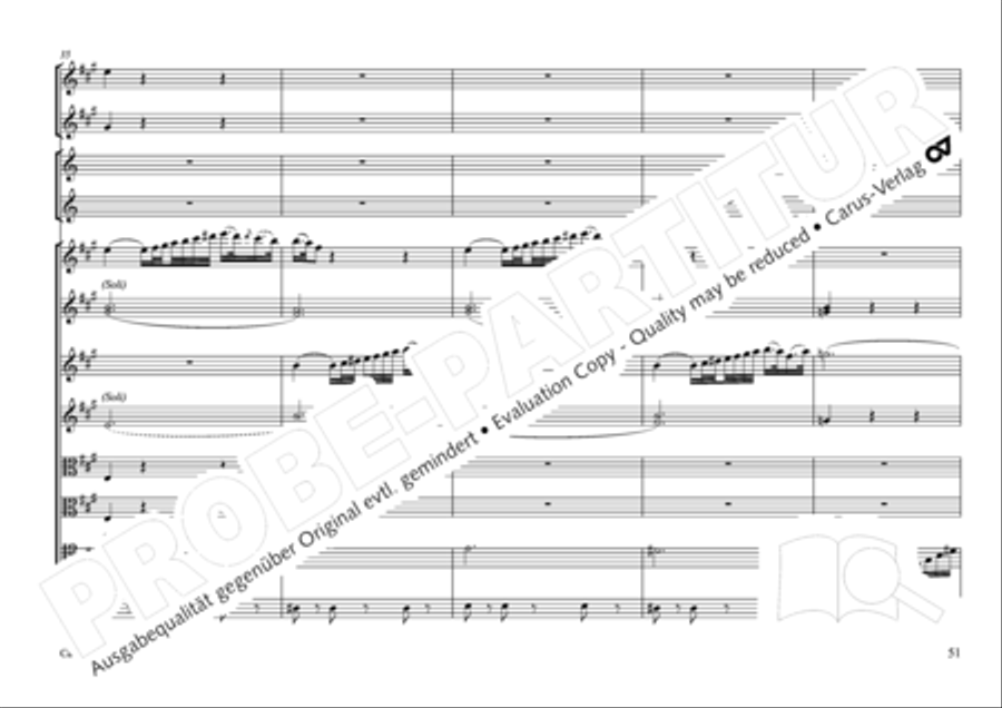 Concertone in D major Horn scores gallery preview page 52