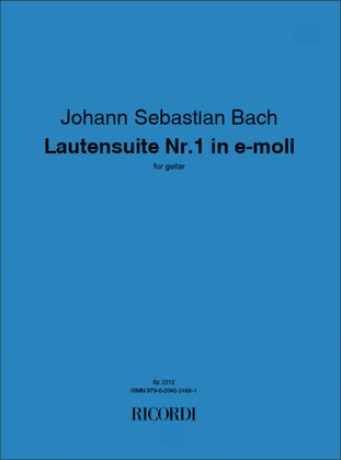 Book cover for Lautensuite 1 E-Moll Bwv 996