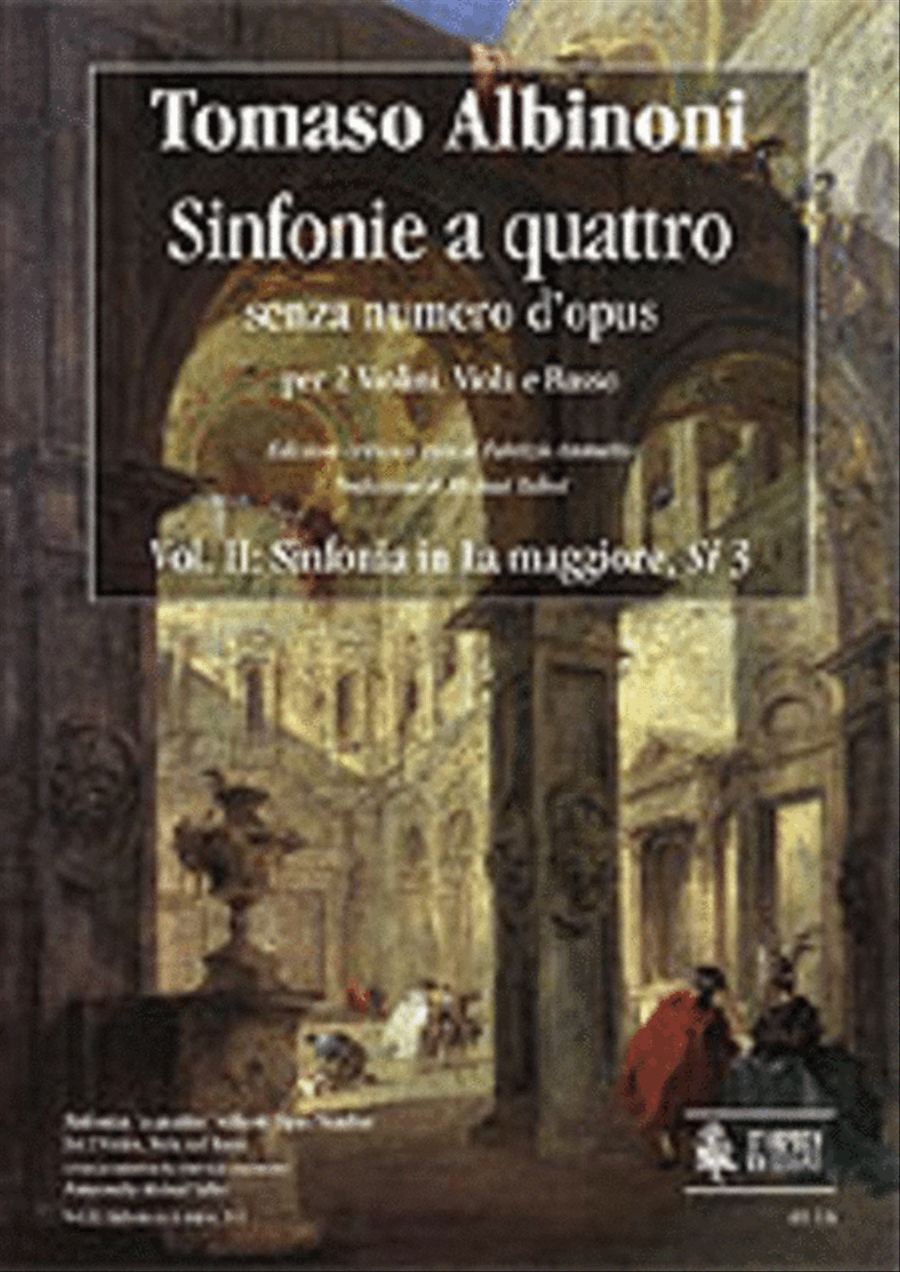 Sinfonias ‘a quattro’ without Opus number for 2 Violins, Viola and Basso - Vol. 2: Sinfonia in A major, Si 3. Critical Edition Orchestra scores gallery preview page 1
