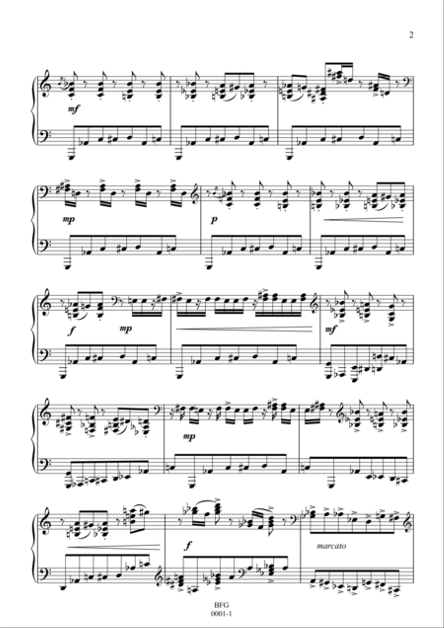 Toccata № 1 Piano Solo scores gallery preview page 2