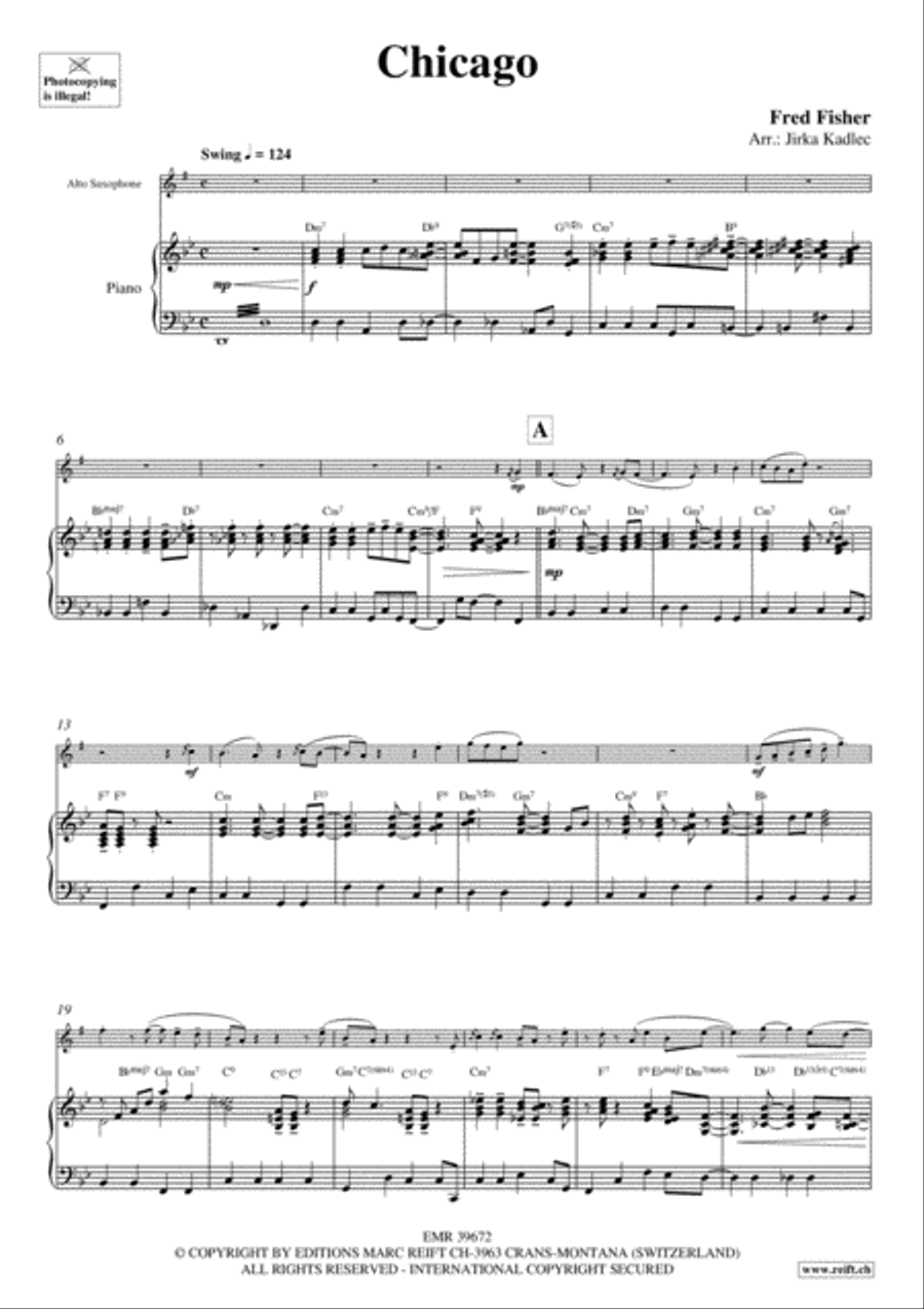 Chicago Alto Saxophone scores gallery preview page 4