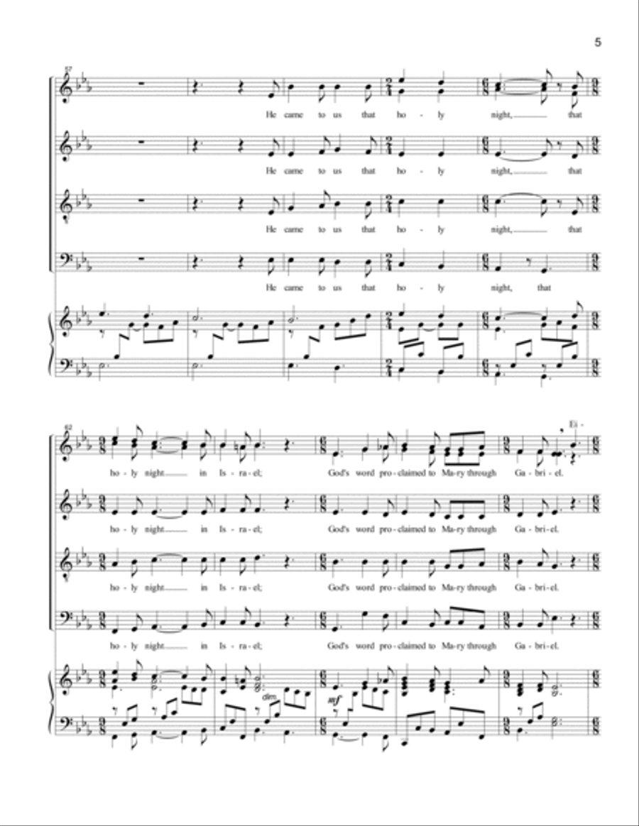 Joseph Dearest, Joseph Mine (SATB) 4-Part scores gallery preview page 5