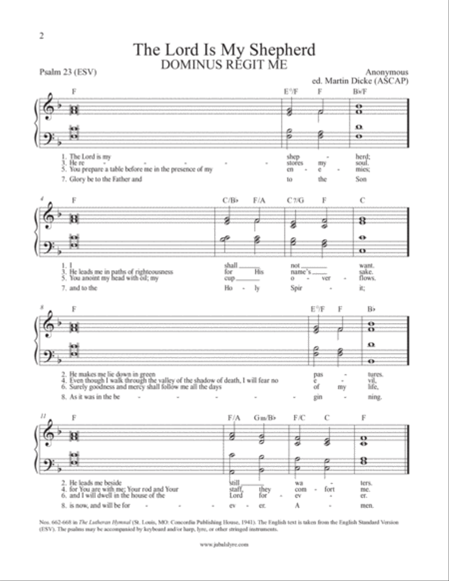 Seven Anglican Chants (SATB) 4-Part scores gallery preview page 2