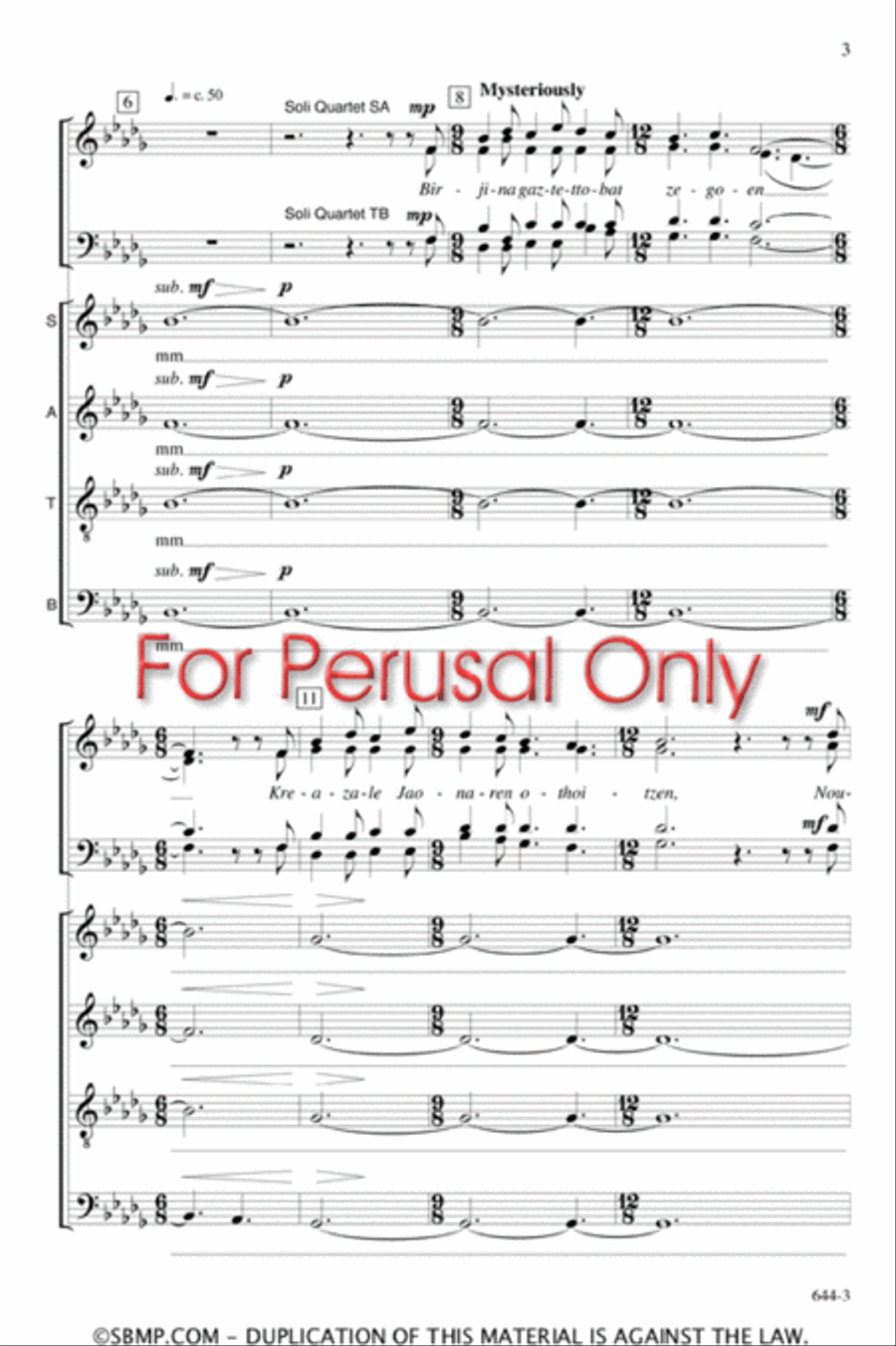 Gabriel's Message - SATB Octavo 4-Part scores gallery preview page 3