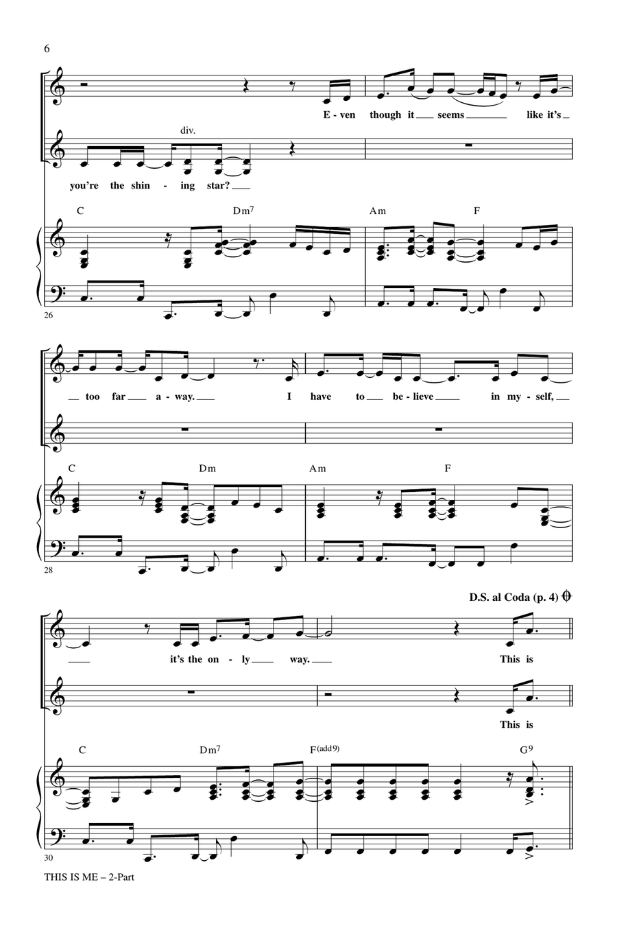 This Is Me (from Camp Rock) (arr. Mac Huff) 2-Part scores gallery preview page 5
