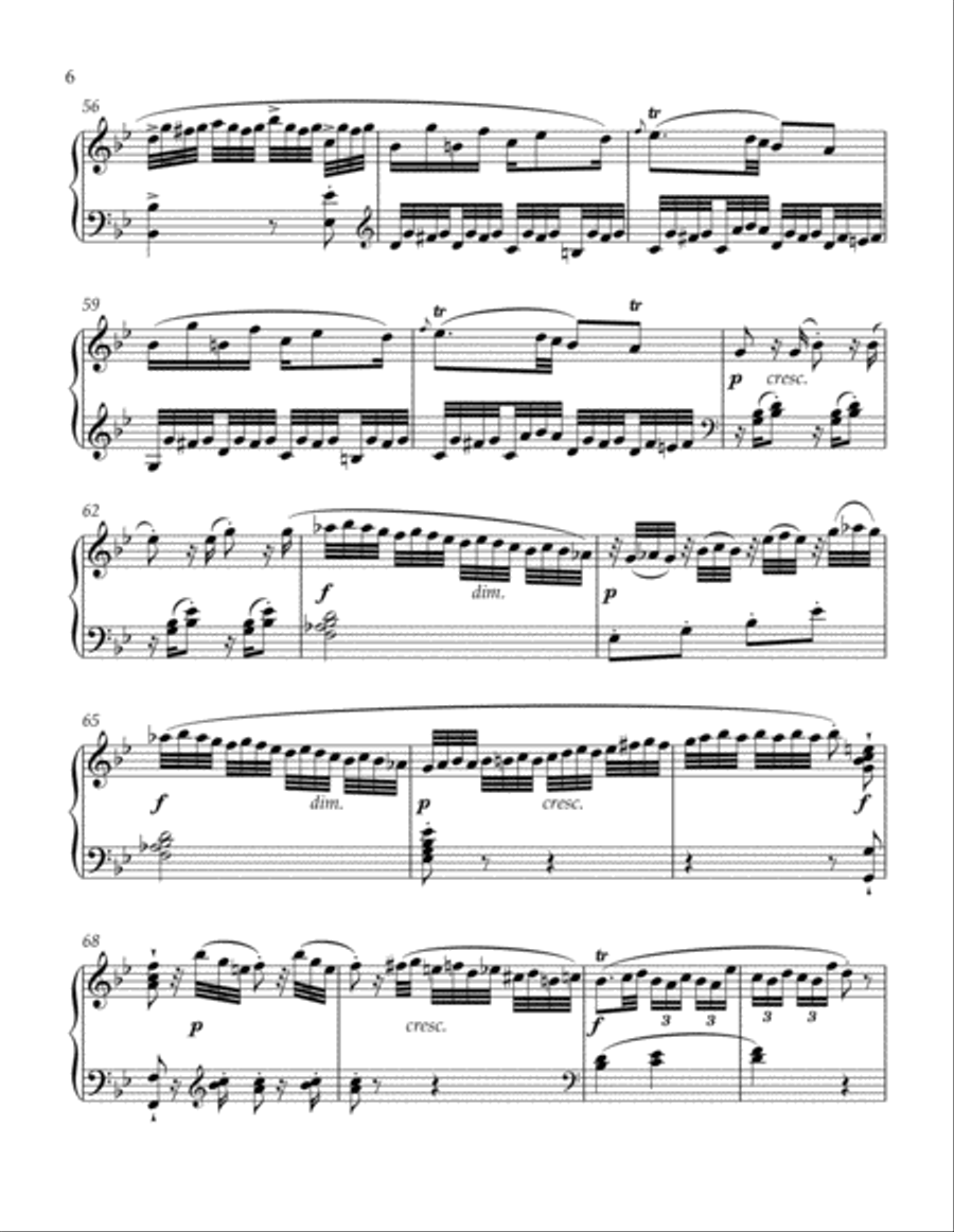 Sonata in Bb Major (K. 281) Piano Method scores gallery preview page 6