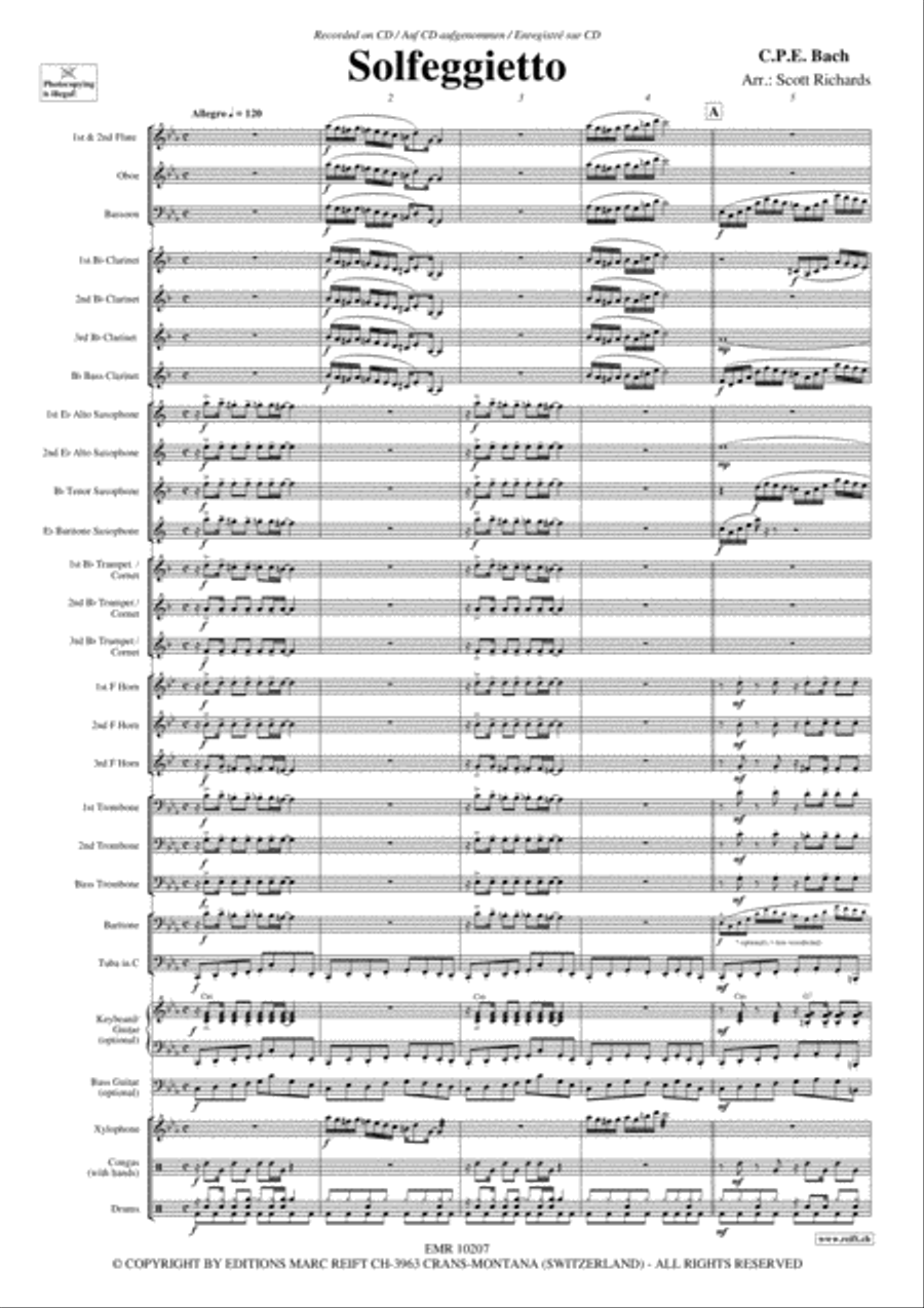 Solfeggietto Concert Band scores gallery preview page 4
