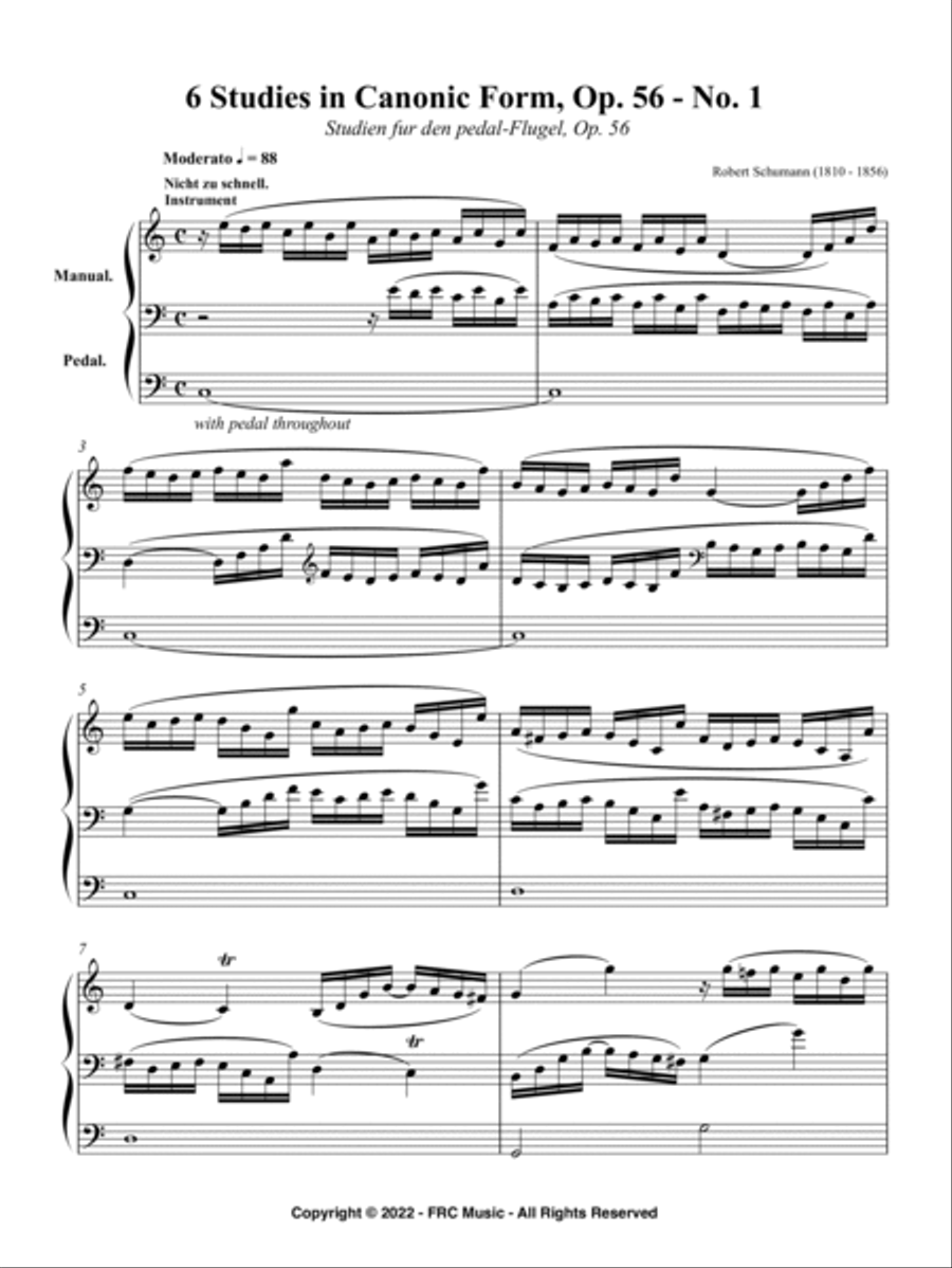 Schumann: 6 Studies in Canonic Form, Op. 56 - No. 1, as played by Víkingur Ólafsson Piano Method scores gallery preview page 3