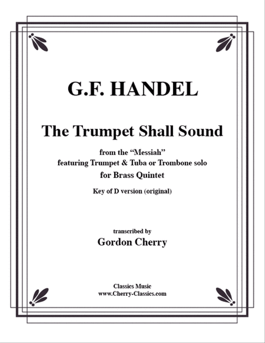Trumpet Shall Sound in the key of D for Brass Quintet Brass Quintet scores gallery preview page 1