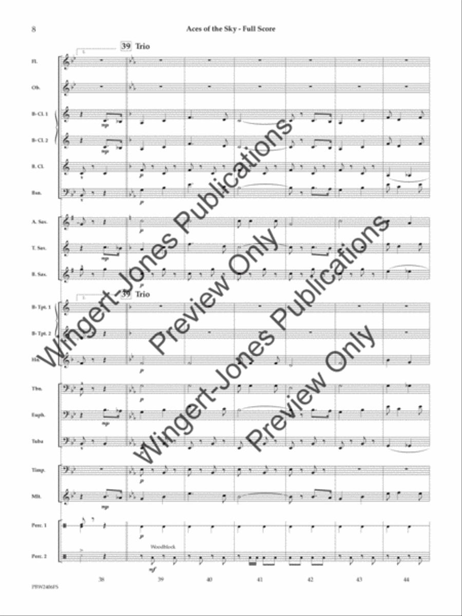 Aces of the Sky (Score) Concert Band scores gallery preview page 9