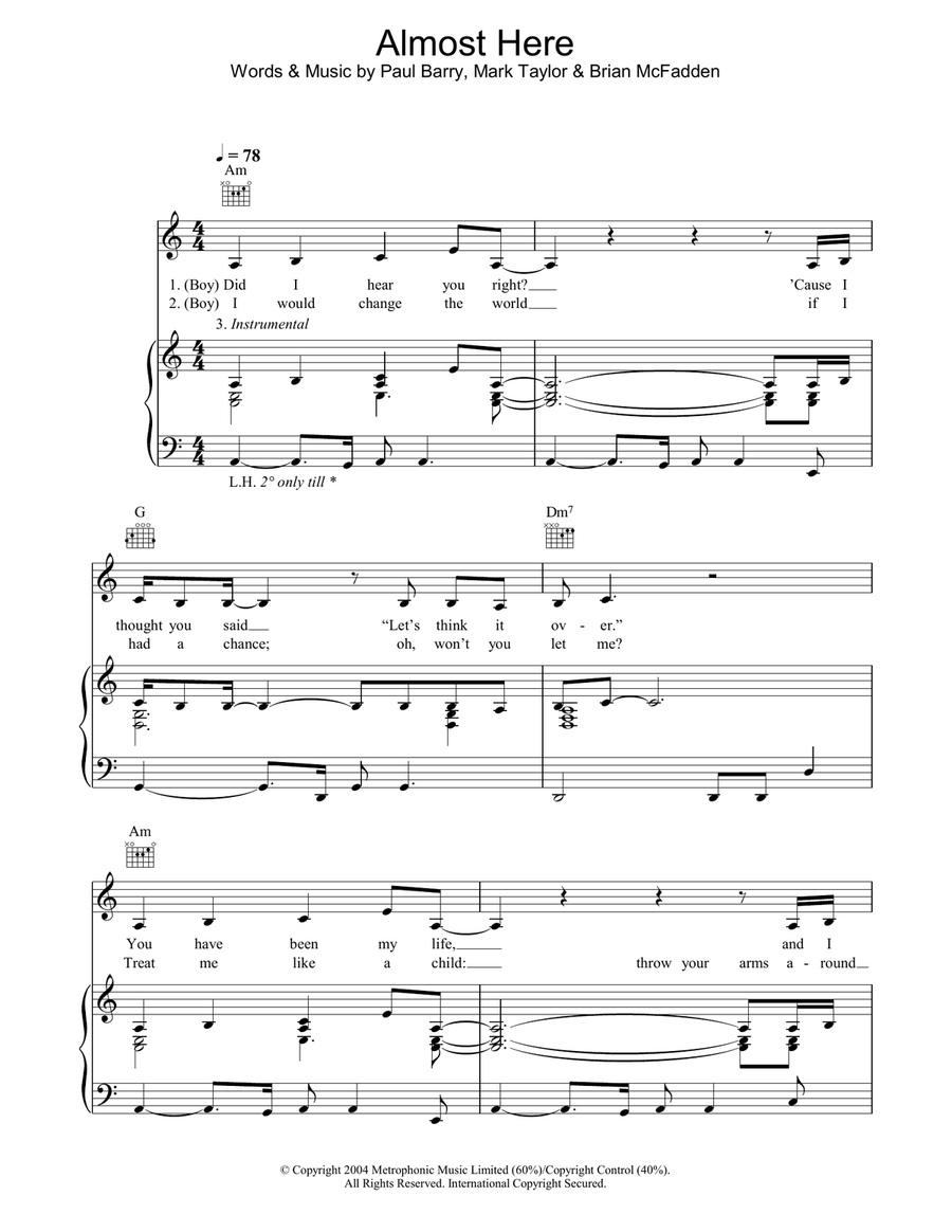 Almost Here Acoustic Guitar scores gallery preview page 1