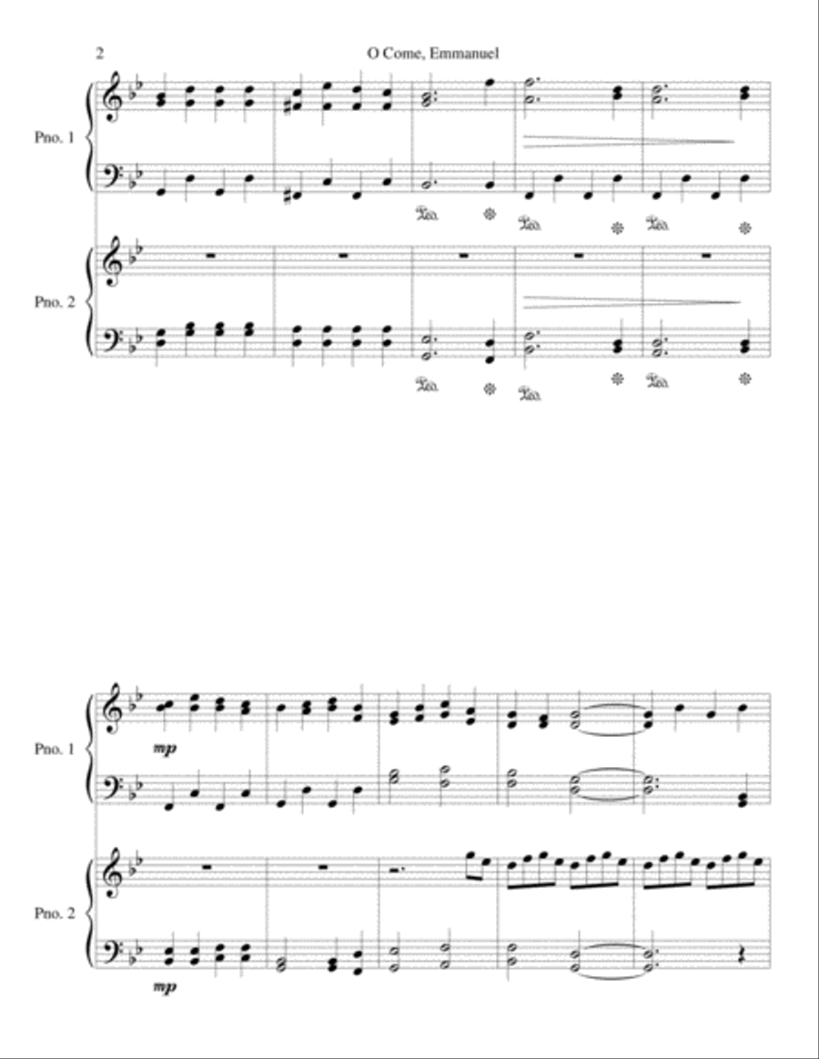 O Come Piano scores gallery preview page 2