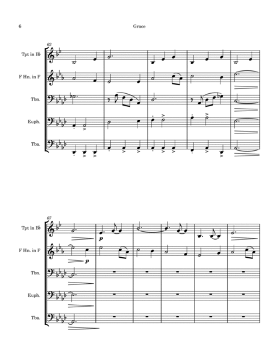 Grace Brass Ensemble scores gallery preview page 6