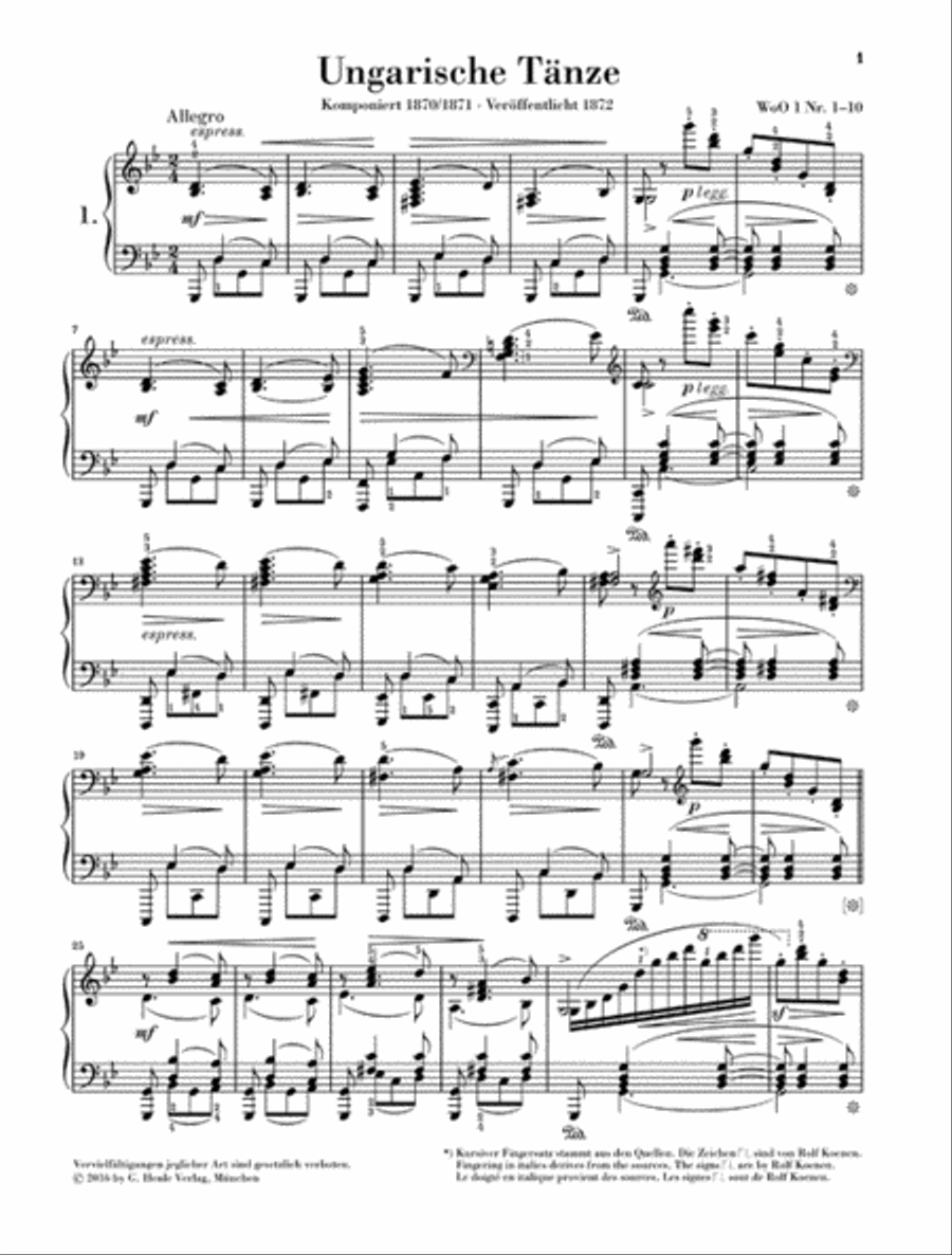 Hungarian Dances Nos. 1-10 Piano Solo scores gallery preview page 3