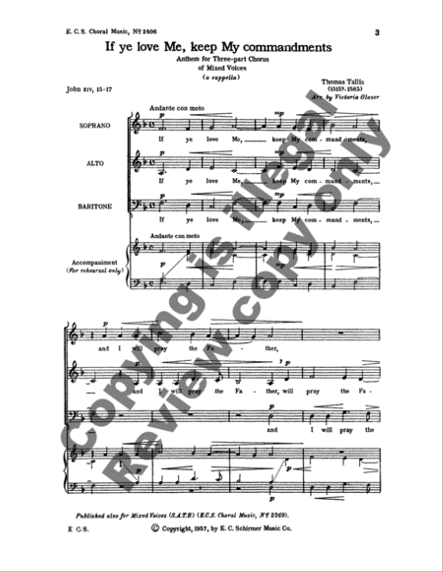 If Ye Love Me, Keep My Commandments 3-Part scores gallery preview page 6