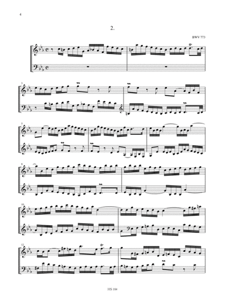 15 Two-Part Inventions BWV 772-786 for Flute and Violoncello (Bassoon)