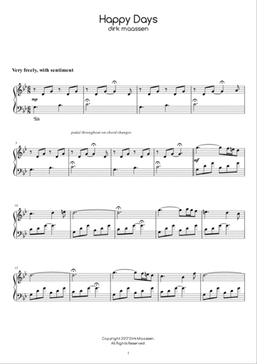 Dirk Maassen - The Sitting Room Piano Vol 1 / The Sheetbook Piano Solo scores gallery preview page 3