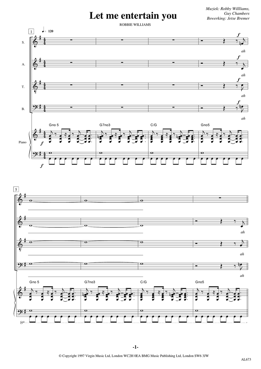 Let Me Entertain You Divisi scores gallery preview page 1