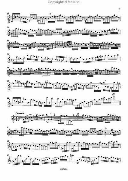 Partita in A Minor for Flute Solo, BWV 1013