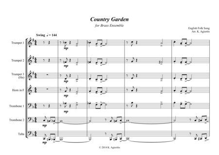 Country Garden - Jazz Arrangement - For Brass Ensemble/Sextet image number null