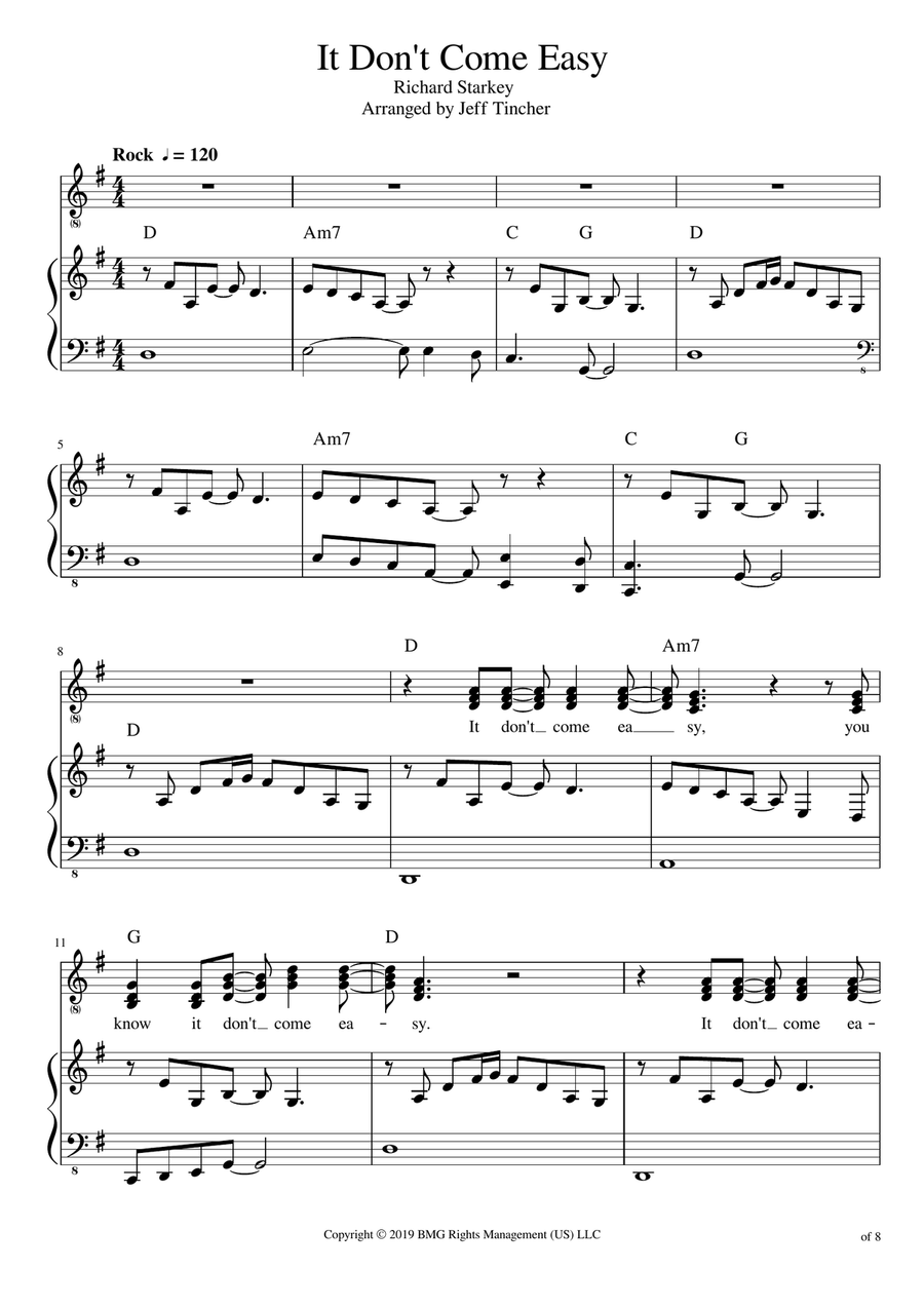 It Don't Come Easy Voice scores gallery preview page 2