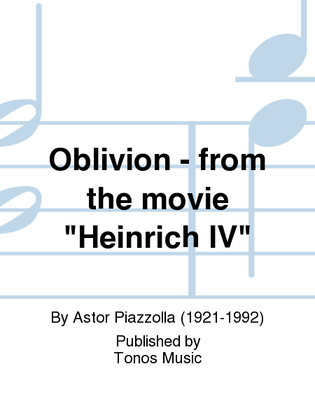 Book cover for Oblivion - from the movie "Heinrich IV"