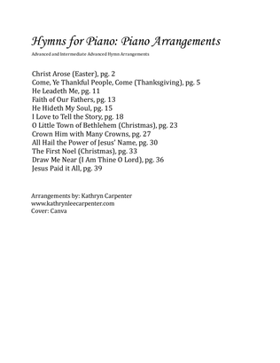 Hymns for Piano: Piano Arrangements (Advanced/Advanced Intermediate)