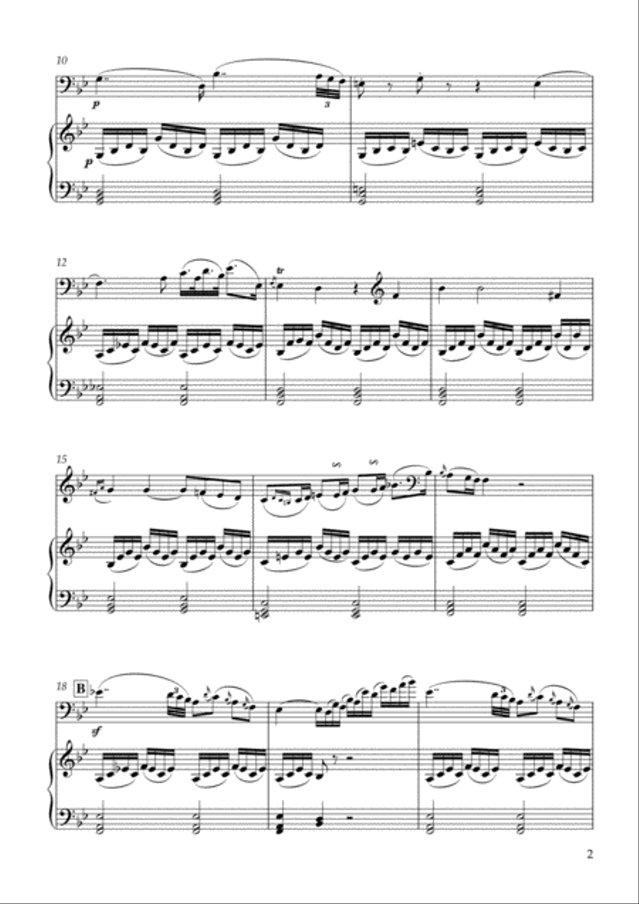 Largo e cantabile' from 'How Do You Do' Op.33-5, Hob.III:41 for Violoncello & Piano Piano scores gallery preview page 2