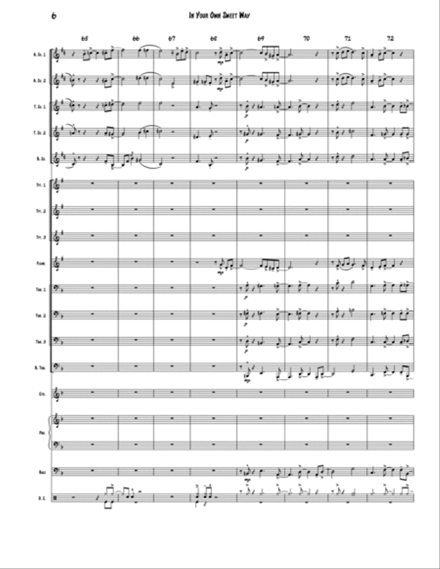 In Your Own Sweet Way Jazz Ensemble scores gallery preview page 6