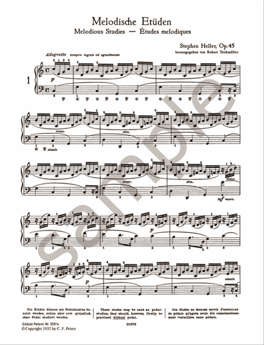 25 Melodious Studies Op. 45 for Piano Piano Method scores gallery preview page 4