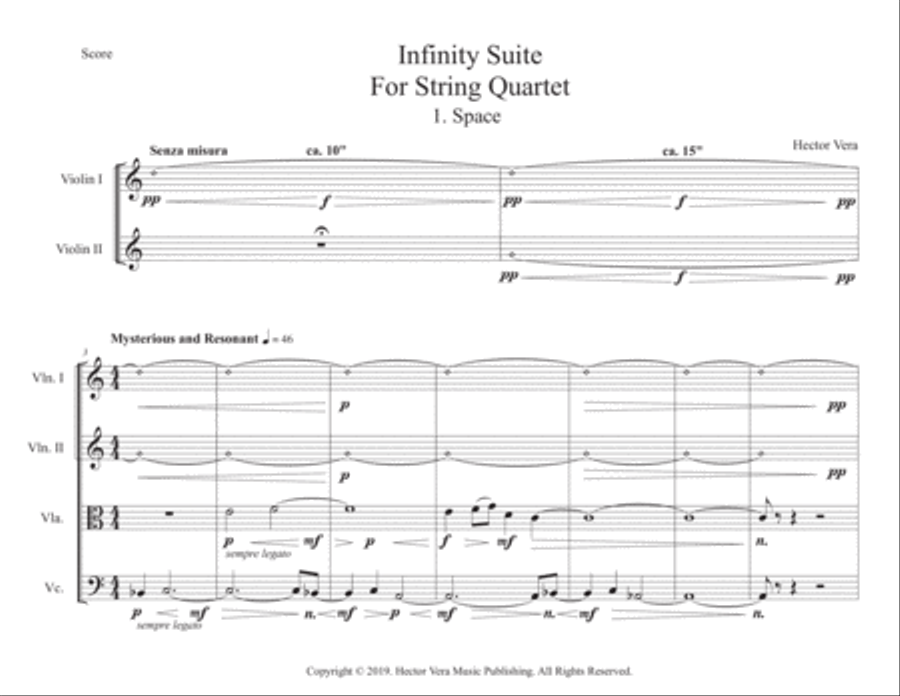 Infinity Suite for String Quartet String Quartet scores gallery preview page 3