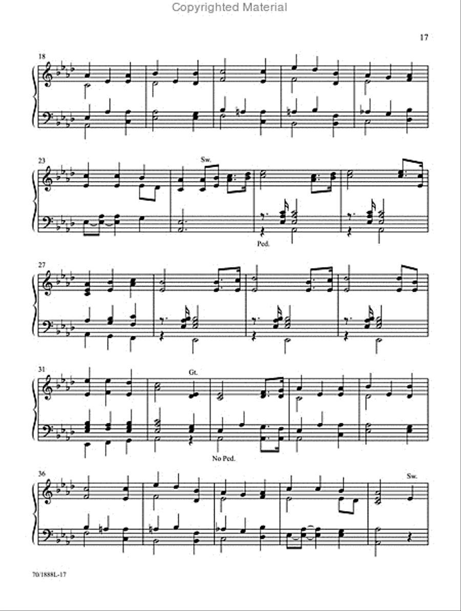 Easy on the Pedals Organ Solo scores gallery preview page 6