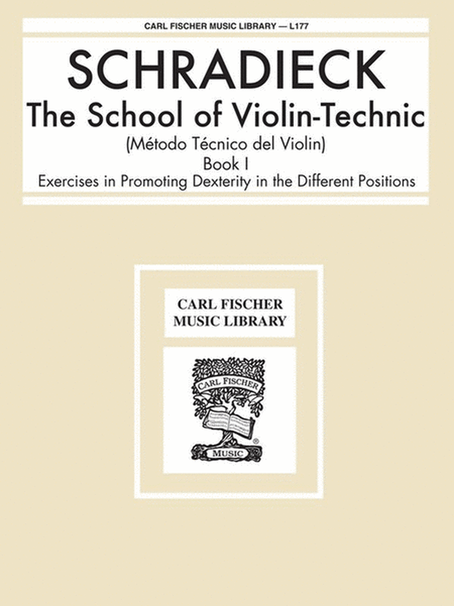 Schradieck - School Of Violin Technic Book 1